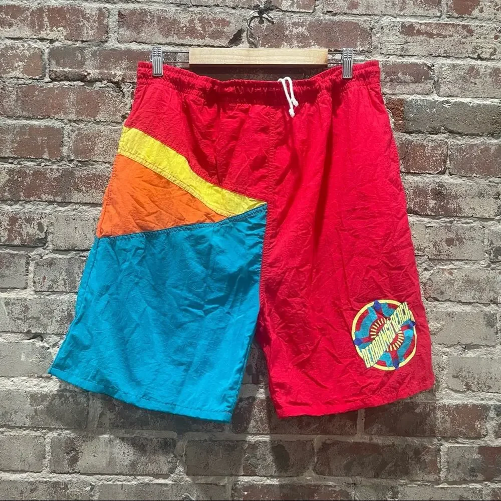 SPRING SALE! Vintage Beradingo‎ Beach Swim Trunks Size Large